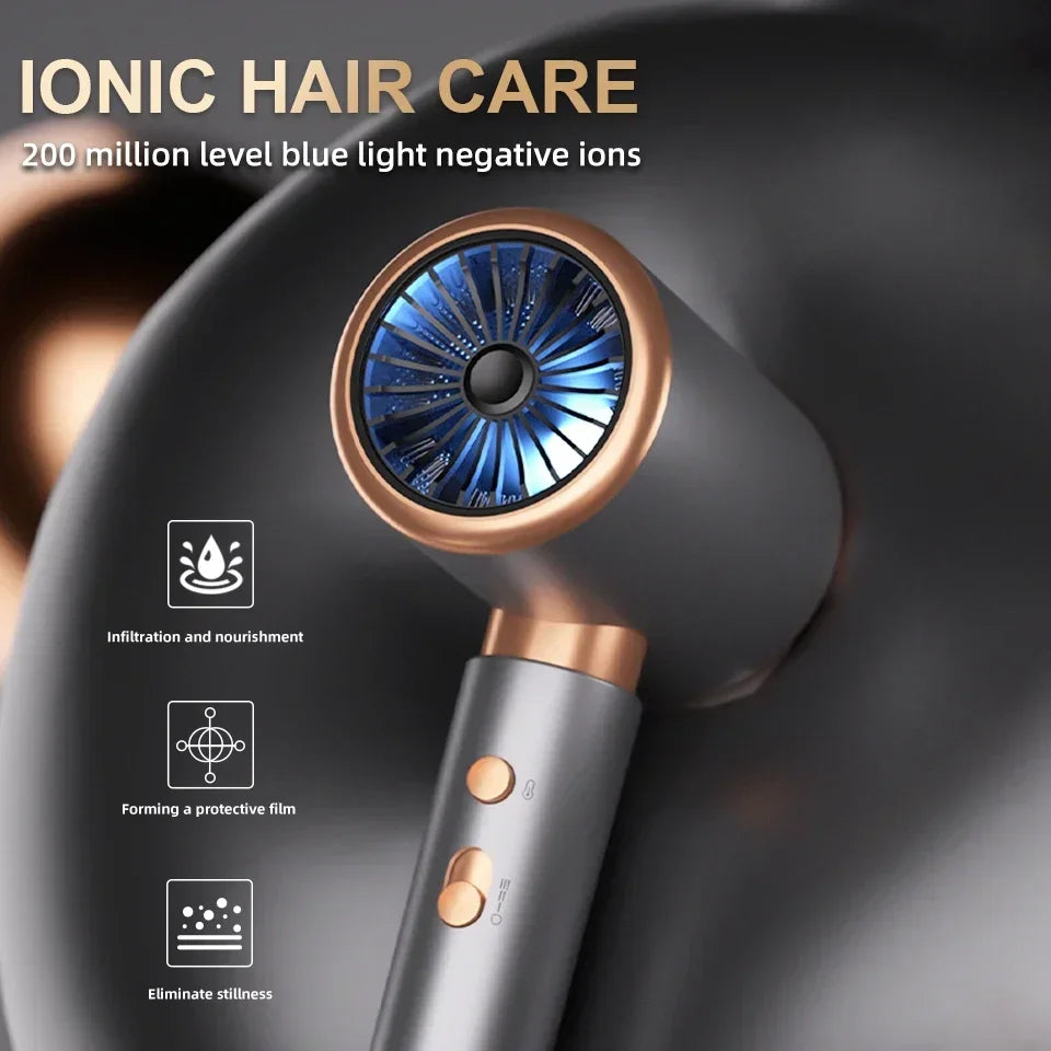 Ionic Hair Dryer High Speed Motor Blow Dryer 2000W Hairdryer Negative Ion Hair Care Styler Professional Blow Dryer Free Shipping